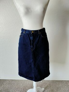 Mid Length Jean Skirt